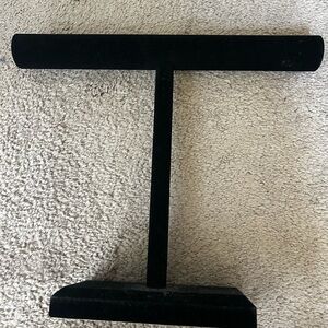 Black velvet jewelry stand